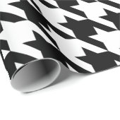 zwarte witte houndstooth cadeaupapier (Rol Hoek)