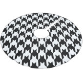 zwarte witte houndstooth kerstboom rok (Gekanteld)