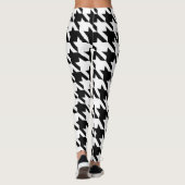 zwarte witte houndstooth leggings (Achterkant)