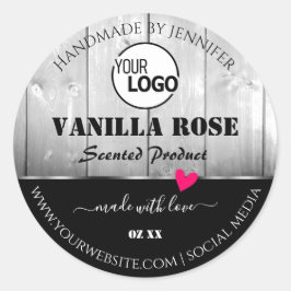 Zwarte witte-houtkorrels Etiketten van het Product