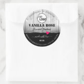 Zwarte witte-houtkorrels Etiketten van het Product (Tas)