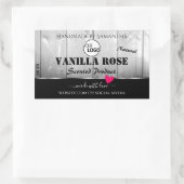 Zwarte witte-houtkorrels Etiketten van het Product (Tas)