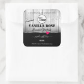 Zwarte witte-houtkorrels Etiketten van het Product (Tas)