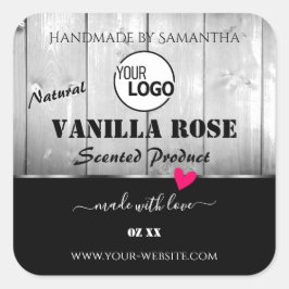 Zwarte witte-houtkorrels Etiketten van het Product