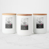 Zwarte witte-houtkorrels Etiketten van het Product (Flessen)