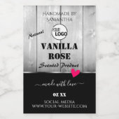 Zwarte witte-houtkorrels Etiketten van het Product (Enkel label)