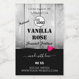 Zwarte witte-houtkorrels Etiketten van het Product