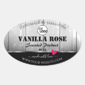 Zwarte witte-houtkorrels Etiketten van het Product (Voorkant)