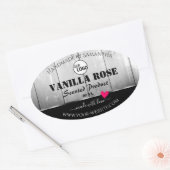 Zwarte witte-houtkorrels Etiketten van het Product (Envelop)