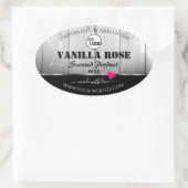 Zwarte witte-houtkorrels Etiketten van het Product (Tas)