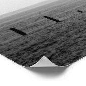 Zwarte & witte industriële rand in de Golf 16 x 20 Poster (Hoek)