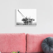 Zwarte & witte industriële rand in de Golf van 8x1 Canvas Afdruk (Insitu (Woonkamer))
