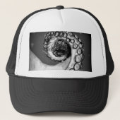 zwarte & witte inktvis trucker pet (Voorkant)