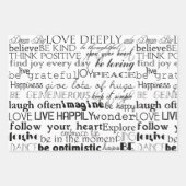 Zwarte witte Inspirerend woorden Inpakpapier Vel (Voorkant)