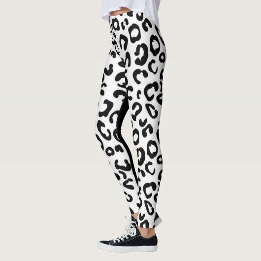 Zwarte witte Jaguar leggins Leggings (Links)