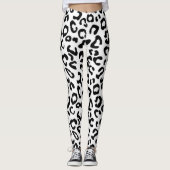 Zwarte witte Jaguar leggins Leggings (Voorkant)