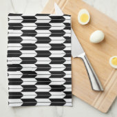 Zwarte & Witte Japanse yagasuri Kitchen Towel Theedoek (Quarter Fold)