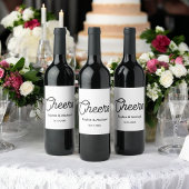 Zwarte witte kaas Eenvoudig waslabel Wijn Etiket