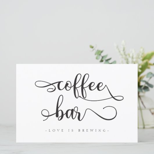 Zwarte witte kalligrafie-bruiloft (Staand voorkant)