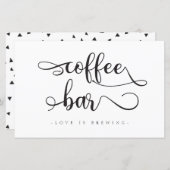 Zwarte witte kalligrafie-bruiloft (Voorkant / Achterkant)