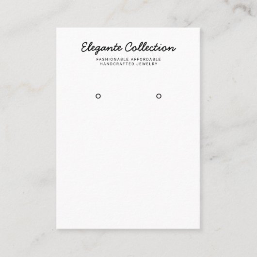 Zwarte witte kalligrafie visitekaartje (Voorkant)