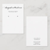 Zwarte witte kalligrafie visitekaartje (Voorkant / Achterkant)