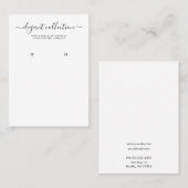 Zwarte witte kalligrafie visitekaartje (Voorkant / Achterkant)