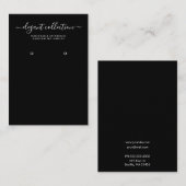 Zwarte witte kalligrafie visitekaartje (Voorkant / Achterkant)