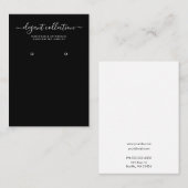 Zwarte witte kalligrafie visitekaartje (Voorkant / Achterkant)
