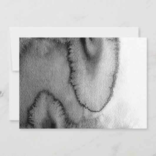Zwarte witte kalligrafie. Waterverf ombre bruiloft Kaart (Achterkant)