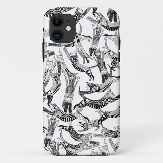 zwarte witte kat Case-Mate iPhone case (Achterkant)