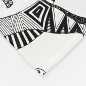 zwarte witte kat fleece deken (Hoek)