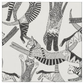zwarte witte kat stof (Close Up)