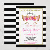 Zwarte witte kattekattebroederpartij kaart (Voorkant / Achterkant)