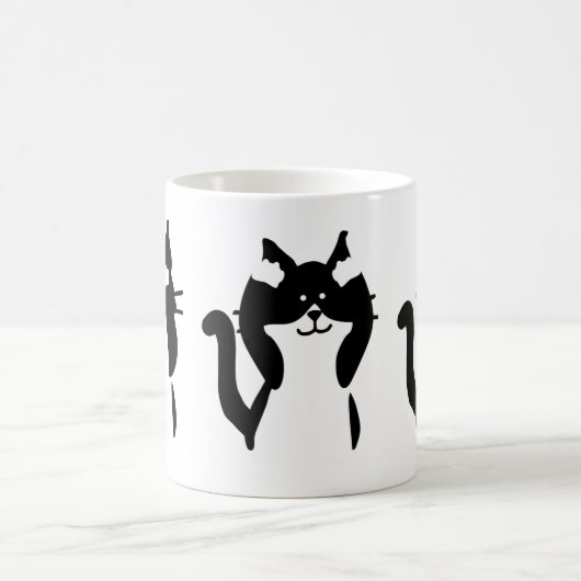 Zwarte witte katten | Drie Katten Magische Mok (Center)