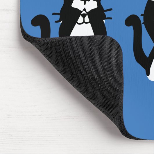 Zwarte witte katten | Drie Katten Muismat (Hoek)