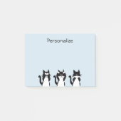 Zwarte witte katten | Drie Katten Post-it® Notes (Voorkant)