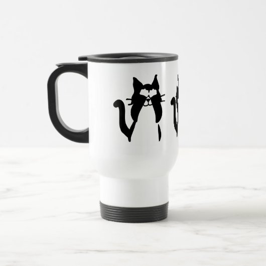 Zwarte witte katten | Drie Katten Reisbeker (Links)