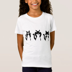 Zwarte witte katten Drie Katten T-shirt