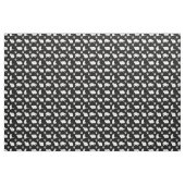 Zwarte witte katten en poten Print stof (Yard (91,4 cm))