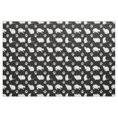 Zwarte witte katten en poten Print stof (Fat Quarter)