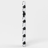 Zwarte witte kattenpatronen Case-Mate iPhone case (Achterkant/rechts)