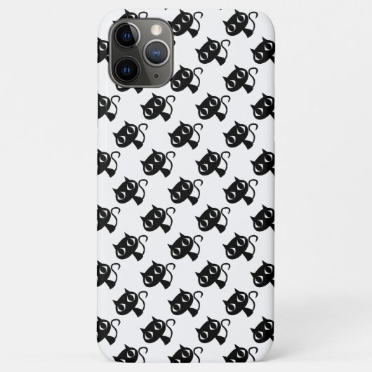 Zwarte witte kattenpatronen Case-Mate iPhone case (Achterkant)