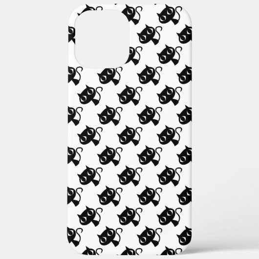 Zwarte witte kattenpatronen Case-Mate iPhone case (Achterkant)