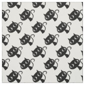 Zwarte witte kattenpatronen stof (Swatch)