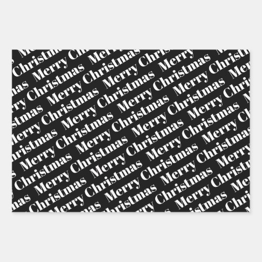 Zwarte, witte kerst, bomen, polka stipt vakantie inpakpapier vel (Voorkant 2)
