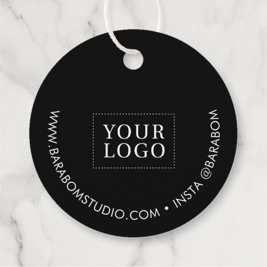 Zwarte & Witte Kleine Onderneming Dank u Label van (Achterkant)