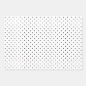 Zwarte & Witte Kleine Polka Dot Party of Kerstmis Inpakpapier Vel (Voorkant 2)