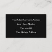Zwarte witte kleur Tekst voor kleur Foto Uw Logo Visitekaartje (Achterkant)