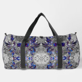 Zwarte witte, kleurrijke neonschedel plunjezak (Achterkant)